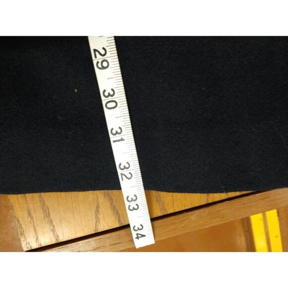 Herman Kay Womens Wool Blend Peacoat Size M Double-Breasted Black - Picture 5 of 7